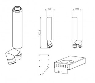 Kit d'adaptation sortie verticale R70