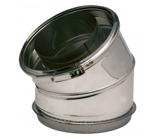 Coude isolé 45° Inox 316/Inox 304 Opsinox - Poêle à bois