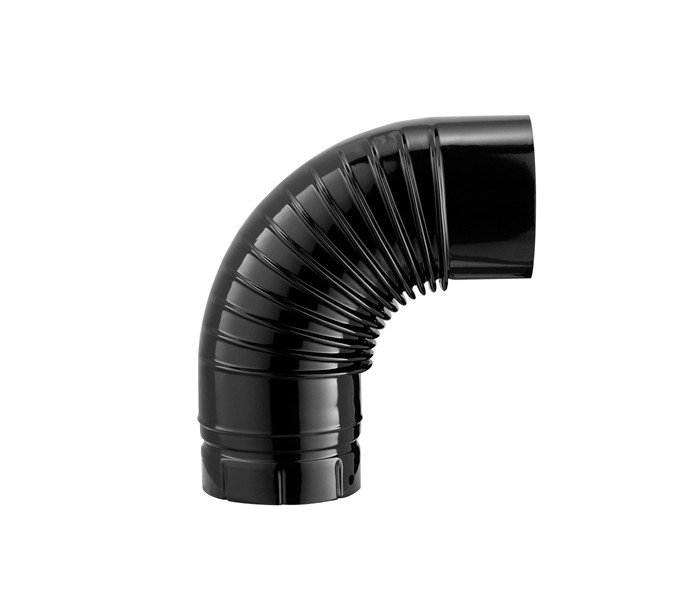 EcoVIT 5" Noir Poêle Émail Flue pipe COUDE 45 Degré Coude 0.6 mm 