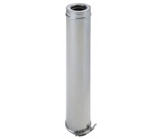 Tuyau isolé 1 m inox/inox Duoten - Poêle à granulés