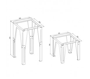 Support réglable pour niches à bois Dixneuf