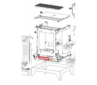Joint trappe d\'inspection avant poêle Ravelli